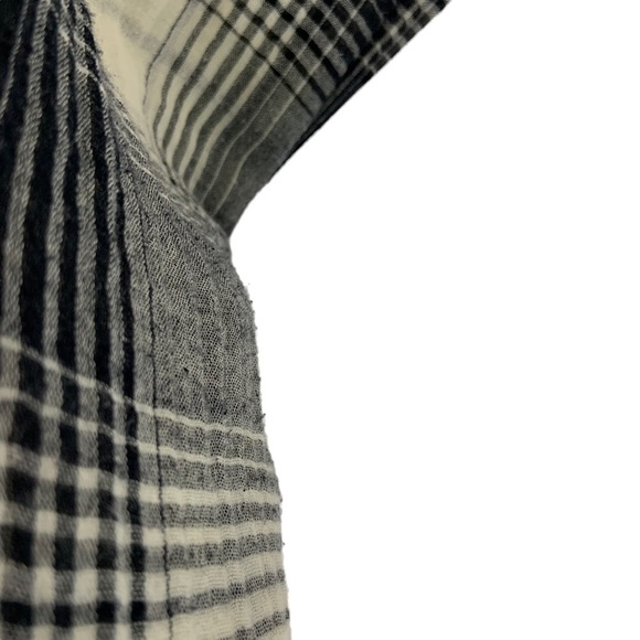 Anthropologie Floreat Womens Plaid Beaded Embroidered Boho Tunic Top Sz Medium - Picture 8 of 13